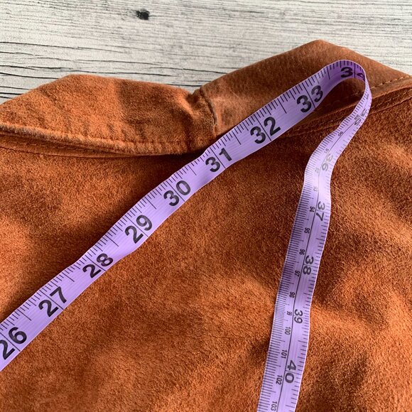 Vintage Suede Fringe Cropped Boho Chic Blazer Jacket - Picture 12 of 16